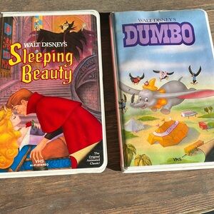 Vintage VHS Disney movies-Sleeping Beauty and Dumbo